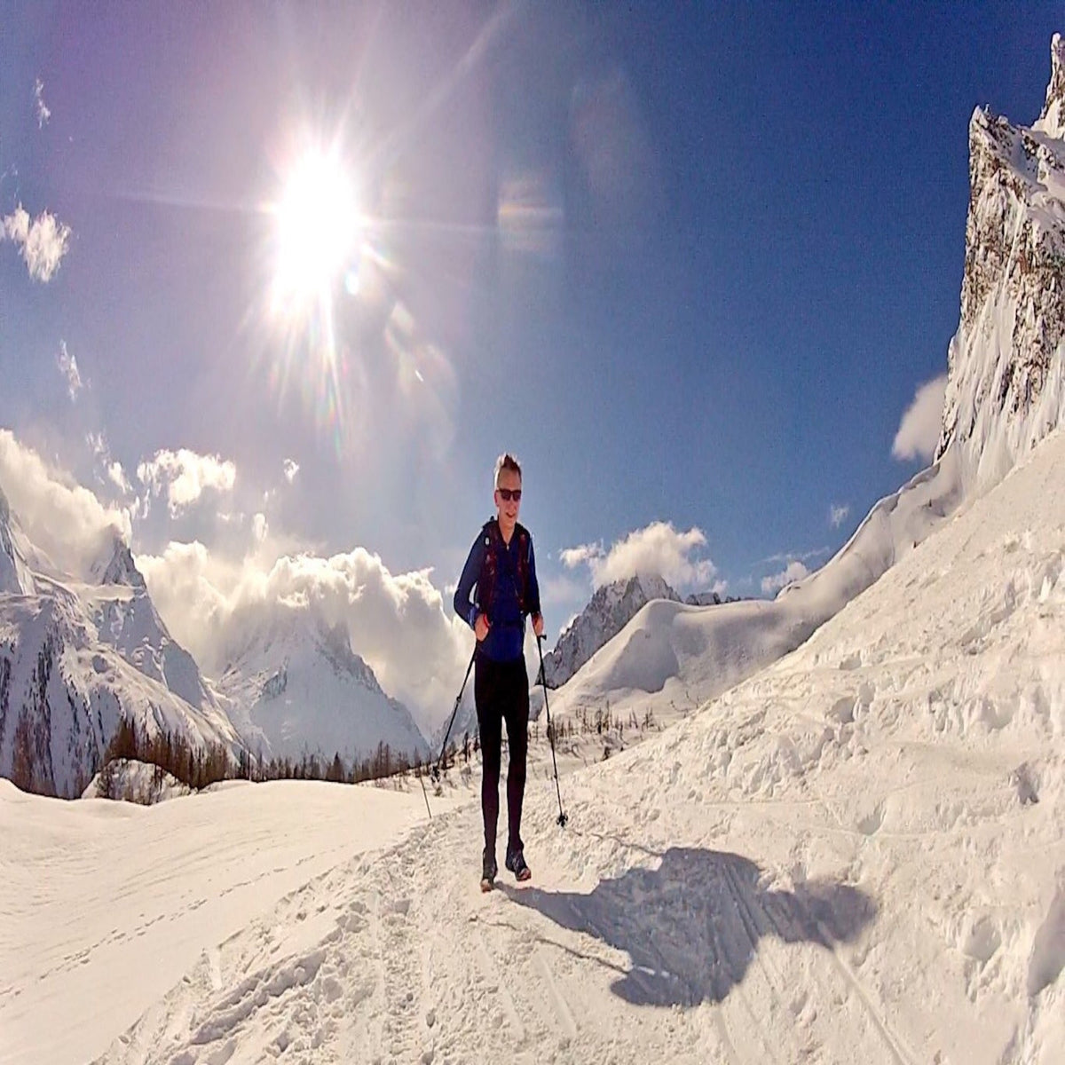 Winter trail running adventures in Chamonix