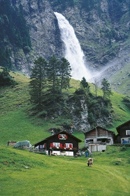 The Swiss Alps - Route Photos - Äsch and its thunderous waterfall