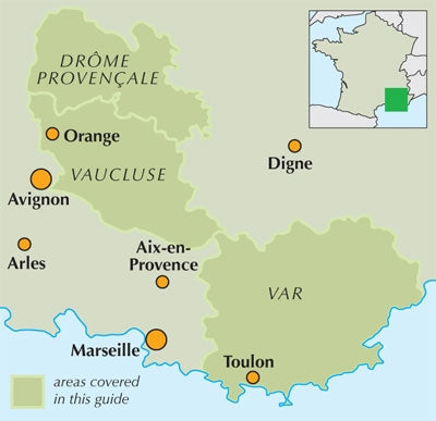 Walking in Provence - West - Location Map