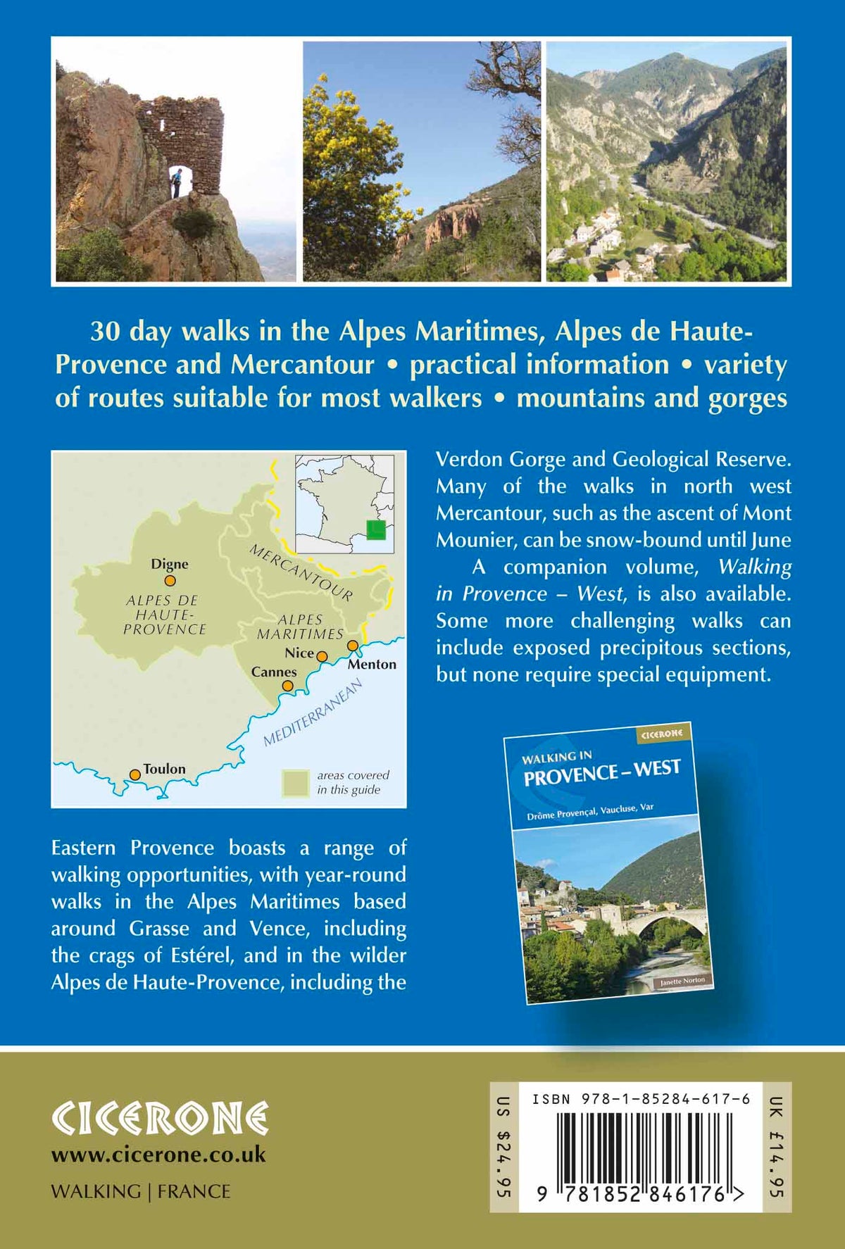 Walking in Provence - East - Back Cover