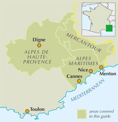 Walking in Provence - East - Location Map
