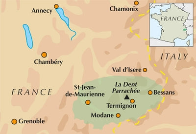 Mountain Adventures in the Maurienne - Location Map