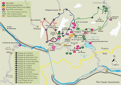 Mountain Adventures in the Maurienne - Overview Map