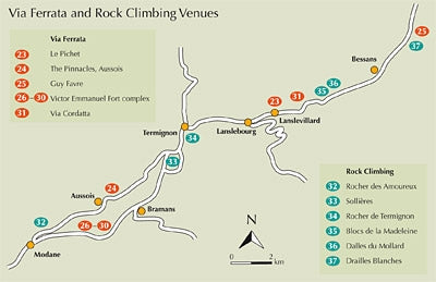 Mountain Adventures in the Maurienne - Overview Map