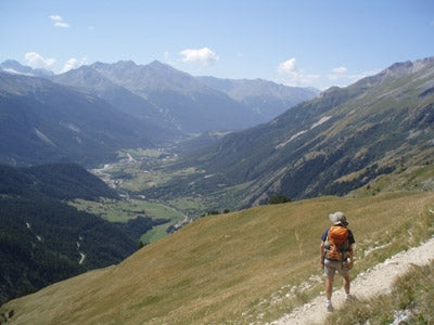 Mountain Adventures in the Maurienne - Route Photos - Looking down the Maurienne valley towards Bramans from the Lac Blanc path