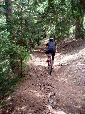 Mountain Adventures in the Maurienne - Route Photos - Singletrack leading into the descent to le Coin