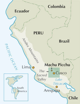 Hiking and Biking Peru's Inca Trails - Location Map