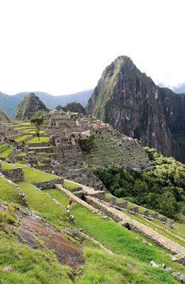 Hiking and Biking Peru's Inca Trails - Route Photos - Machu Picchu, with Huayana Picchu in the background (Route 1)