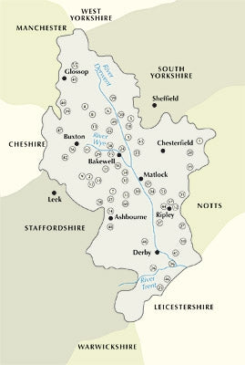 Walking in Derbyshire - Overview Map