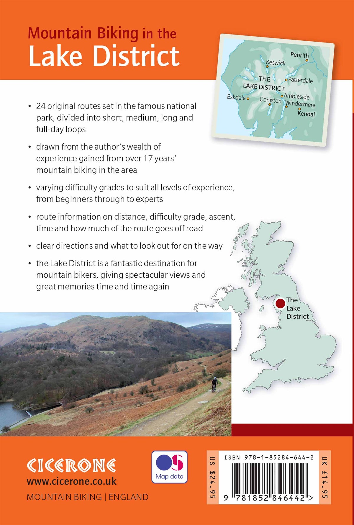 Mountain Biking in the Lake District - Back Cover