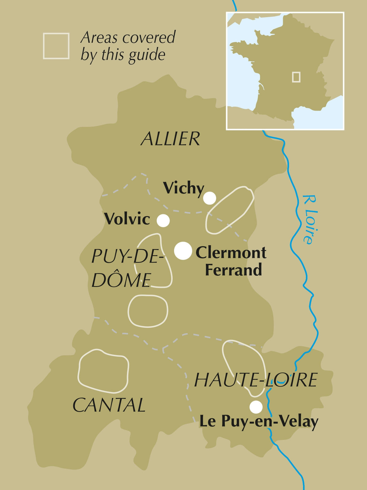 Walking in the Auvergne - Location Map