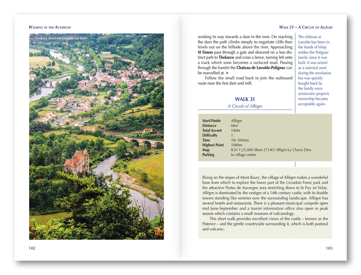 Walking in the Auvergne - Route Photos