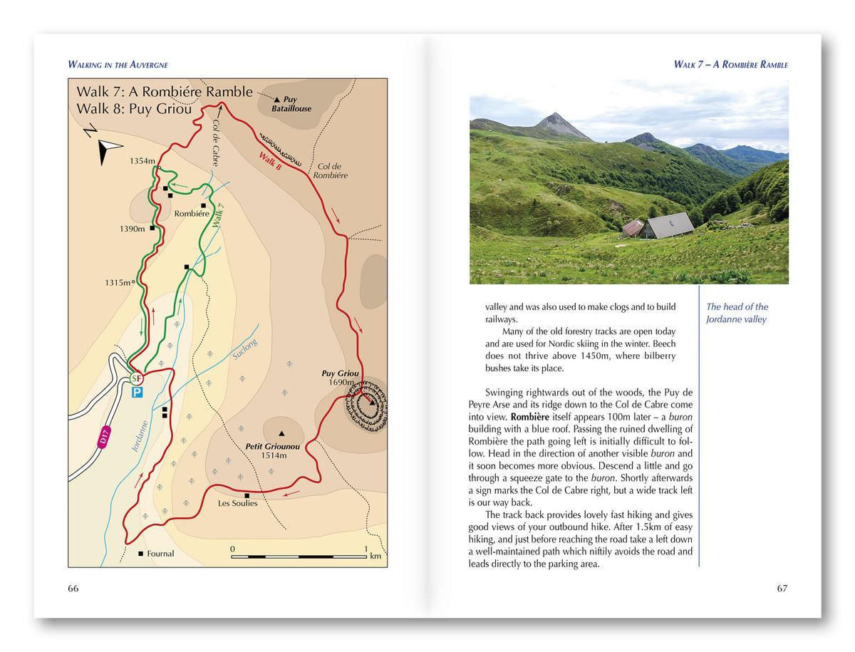 Walking in the Auvergne - Route Photos