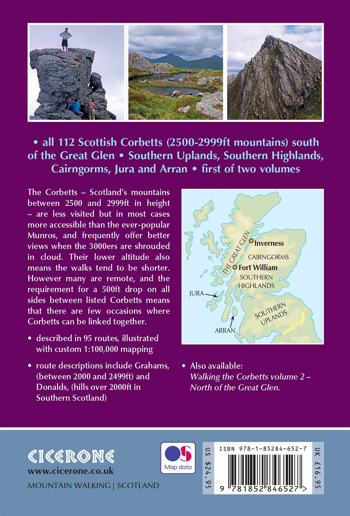 Walking the Corbetts Vol 1 South of the Great Glen - Back Cover
