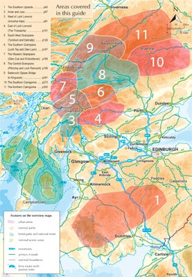 Walking the Corbetts Vol 1 South of the Great Glen - Overview Map