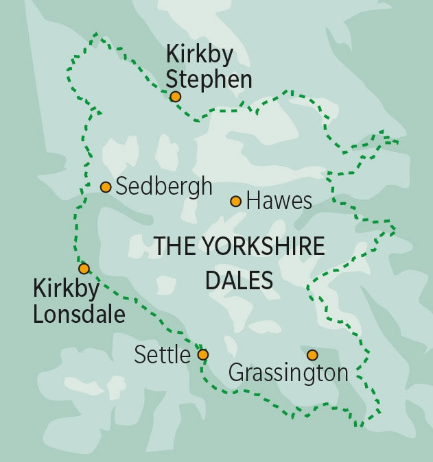 Mountain Biking in the Yorkshire Dales - Location Map