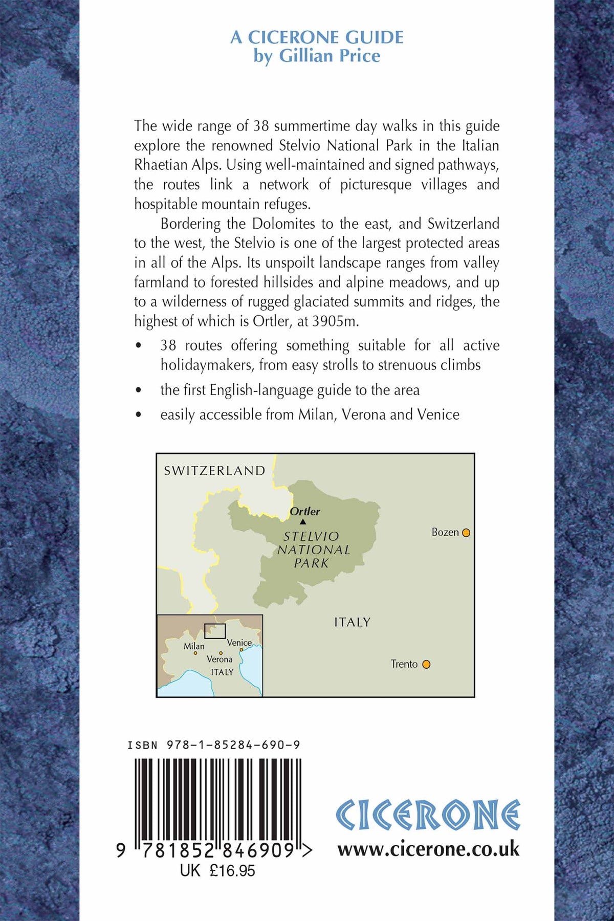 Walking in Italy's Stelvio National Park - Back Cover
