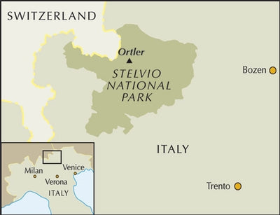 Walking in Italy's Stelvio National Park - Location Map