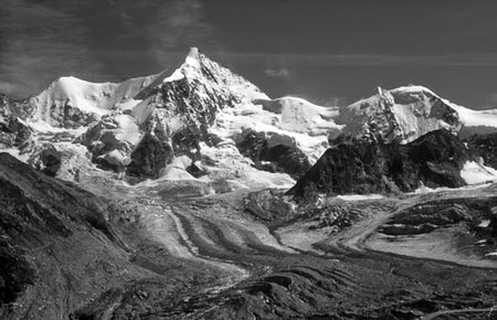 A Walk in the Clouds - Route Photos - The approach to the Mountet hut used to cross the Zinal glacier below the Ober Gabelhorn (Chapter 30)