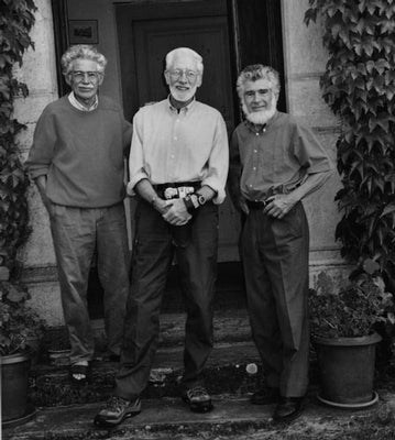 A Walk in the Clouds - Route Photos - With the ultimate Pyrénéistes, Pierre (left) and Jean Ravier at Tuzaguet in 2006 (Chapter 19) (photo: Michèle Ravier)