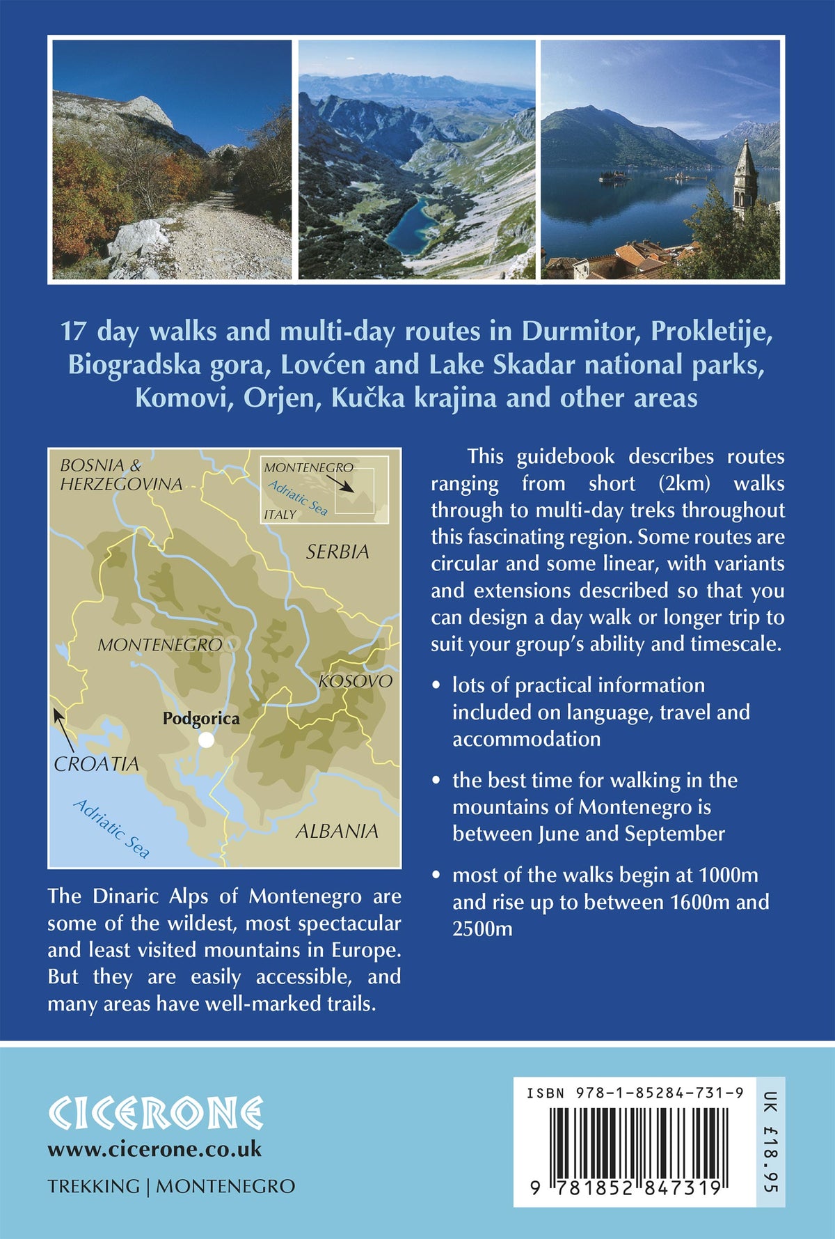 The Mountains of Montenegro - Back Cover