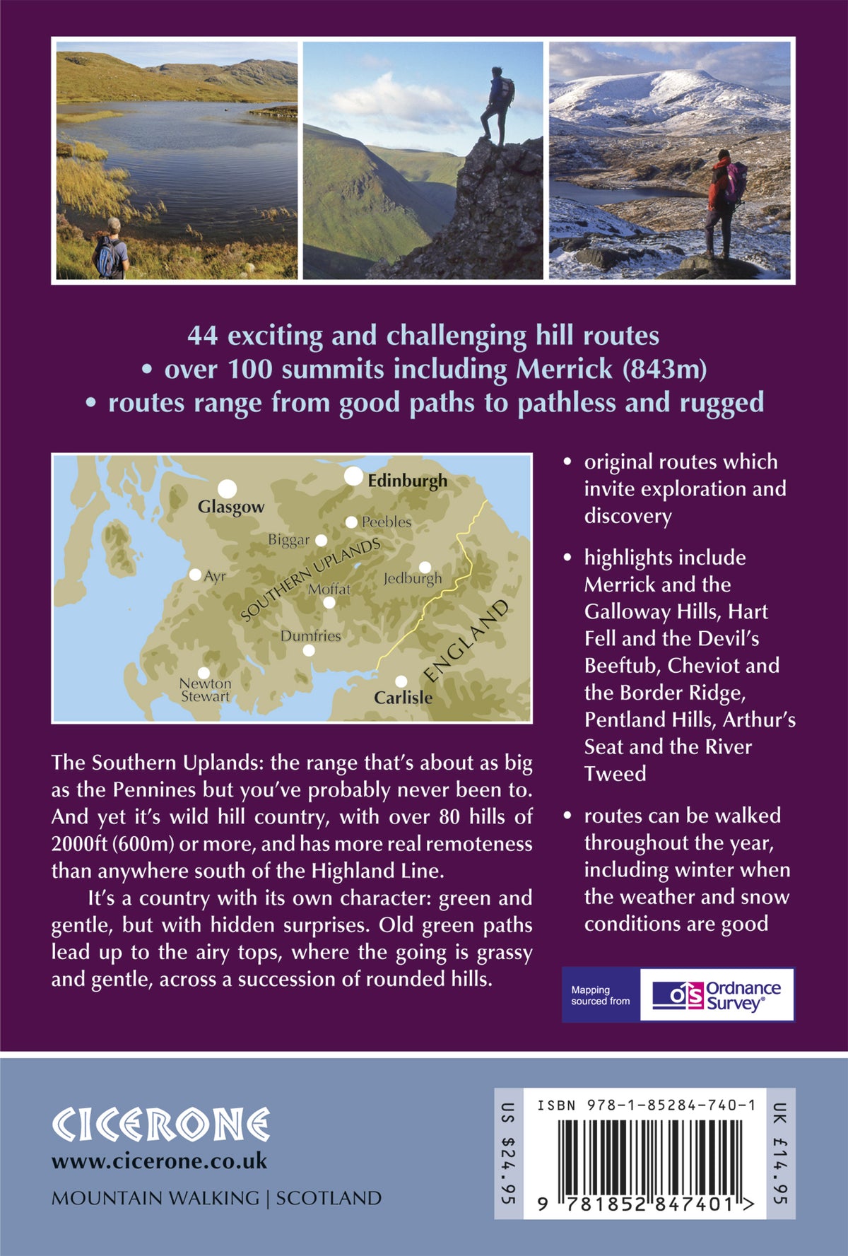 Walking in the Southern Uplands - Back Cover