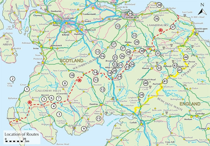 Walking in the Southern Uplands - Overview Map