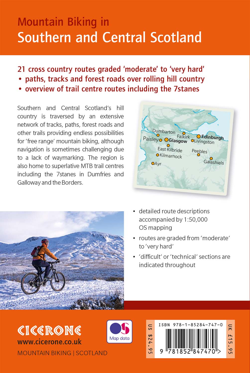 Mountain Biking in Southern and Central Scotland - Back Cover