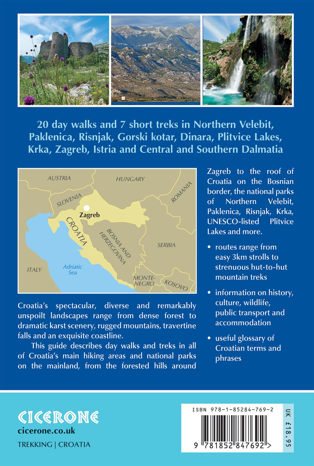 Walks and Treks in Croatia - Back Cover