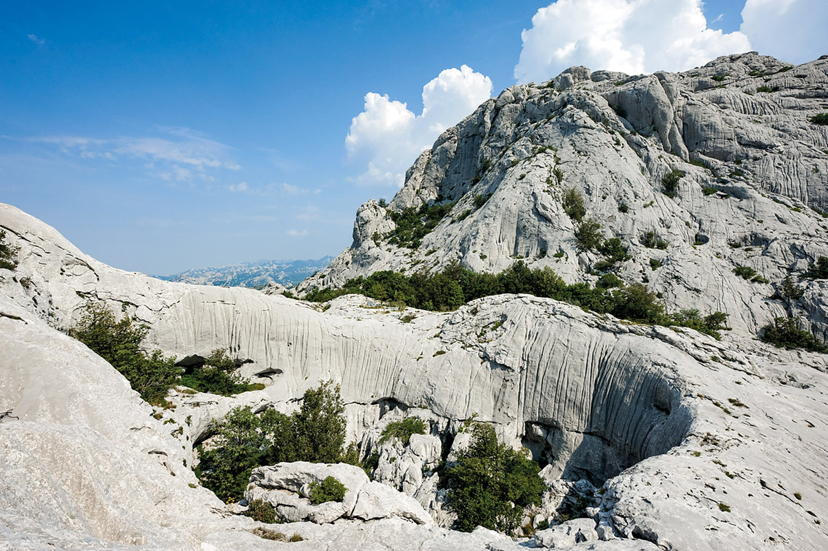 Walks and Treks in Croatia - Route Photos - Karst features on Bojinac, Paklenica National Park, Southern Velebit