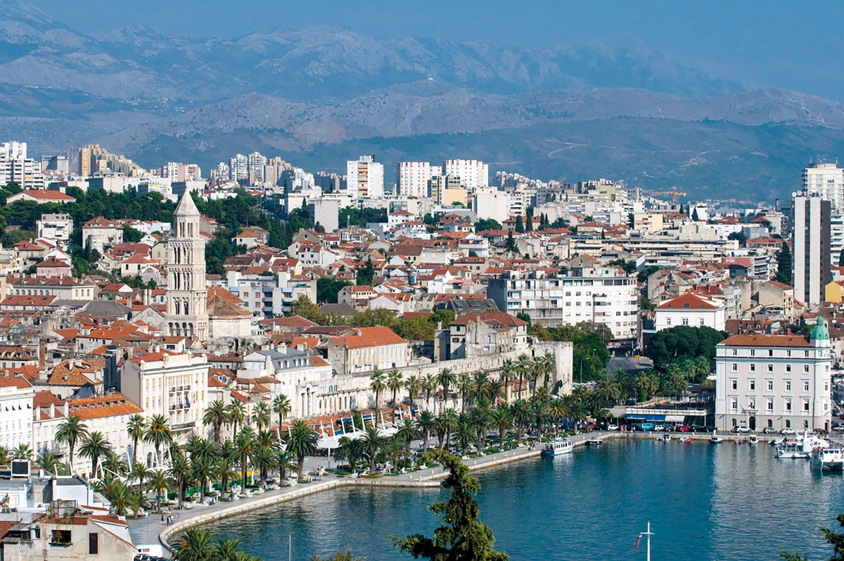 Walks and Treks in Croatia - Route Photos - Mosor viewed across Split