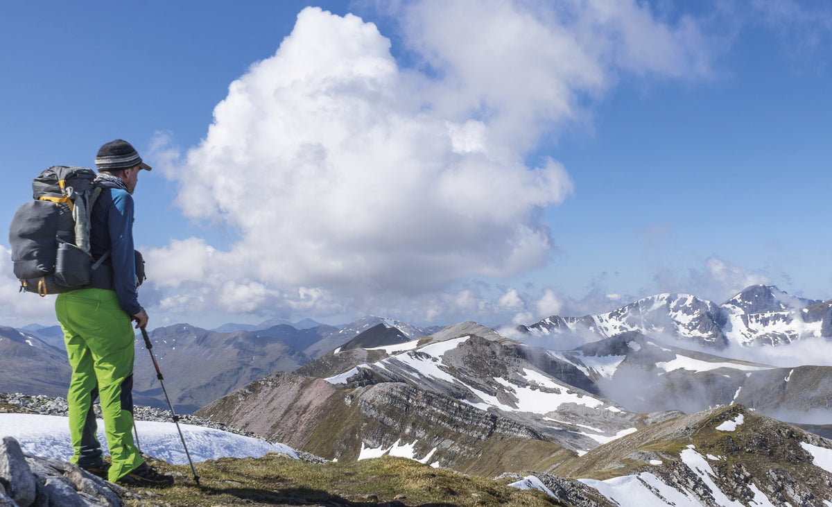 The Big Rounds - Route Photos - The Grey Corries, with the Aonachs and Nevis in the distance, from Stob Choire Claurigh (leg 3, Charlie Ramsay Round)