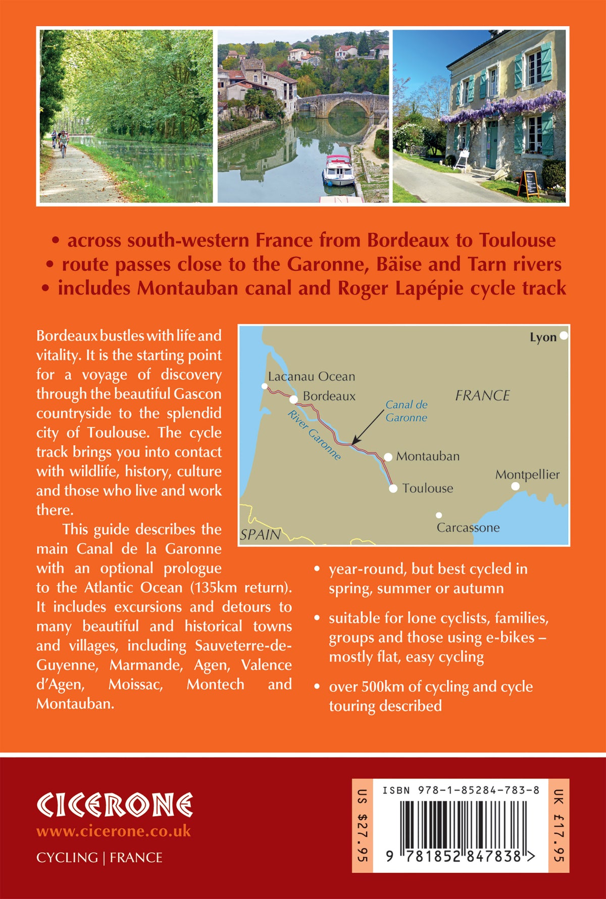 Cycling the Canal de la Garonne - Back Cover