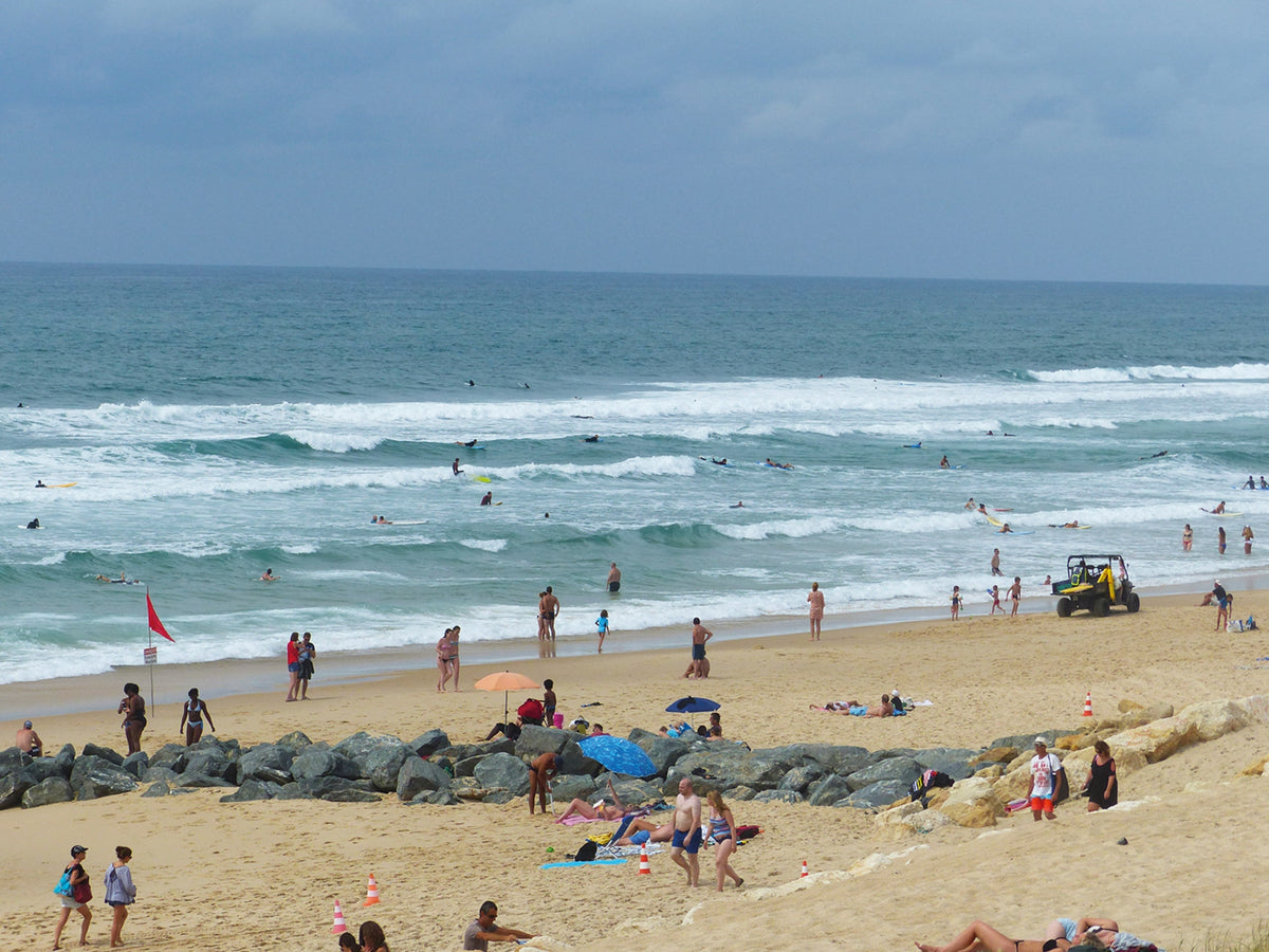 Cycling the Canal de la Garonne - Route Photos - The beach at Lacanau Océan (Prologue)