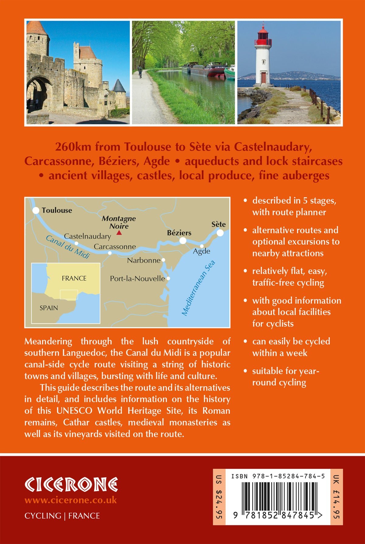 Cycling the Canal du Midi - Back Cover