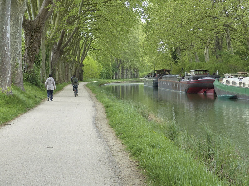 Cycling the Canal du Midi - Route Photos - The towpath leaving Toulouse