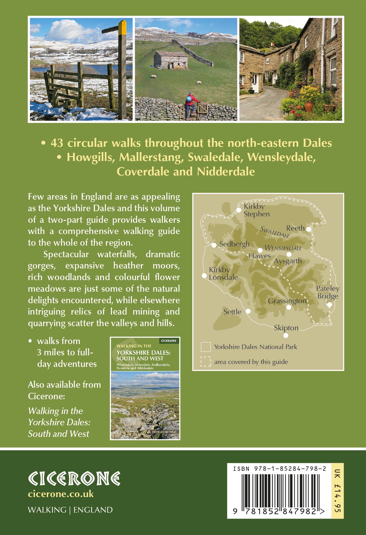 Walking in the Yorkshire Dales: North and East - Back Cover