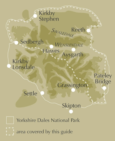 Walking in the Yorkshire Dales: North and East - Location Map