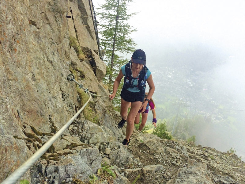 Trail Running - Chamonix and the Mont Blanc region - Route Photos - On the final section of cables of the Vertical KM (Route 7)