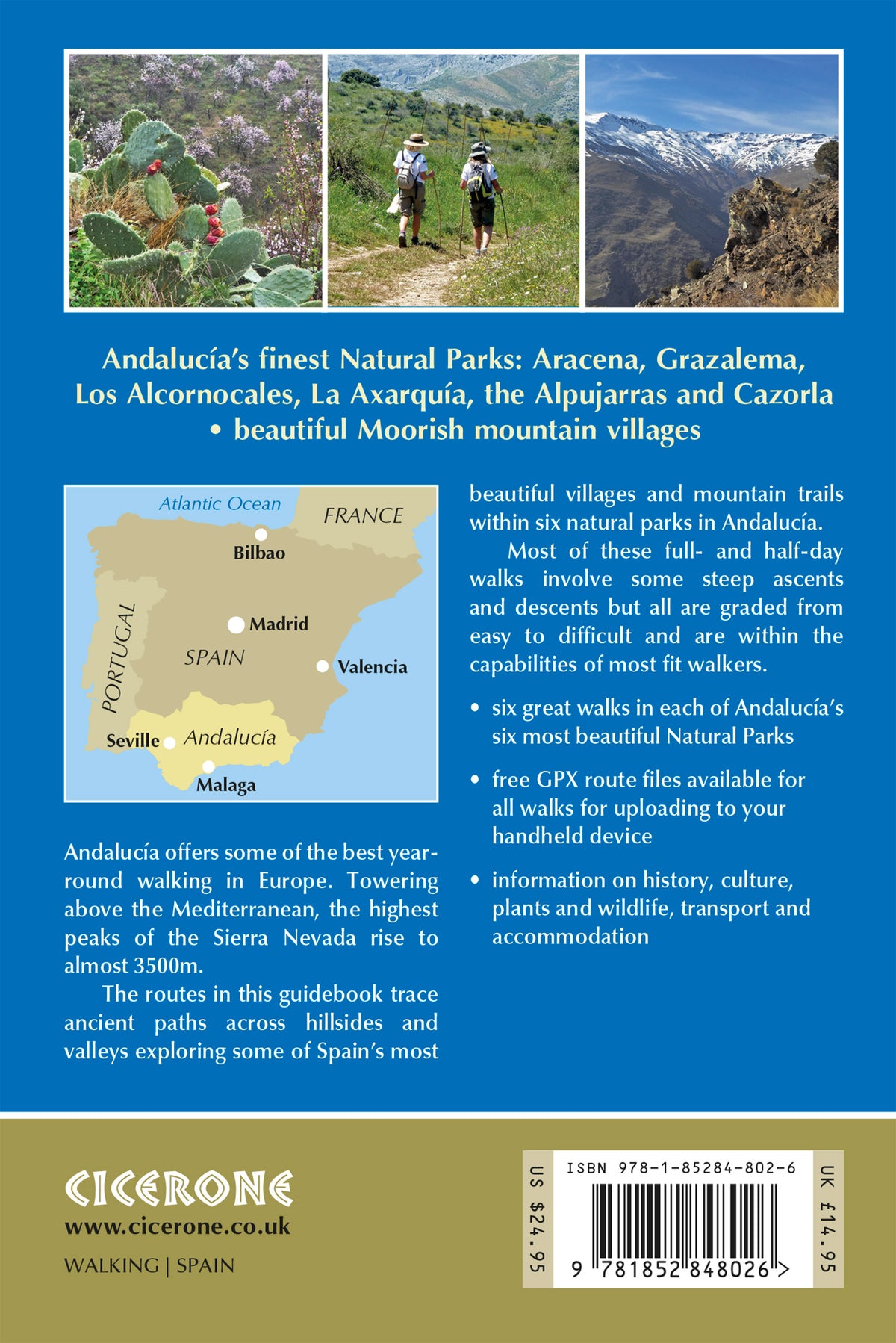Walking in Andalucia - Back Cover