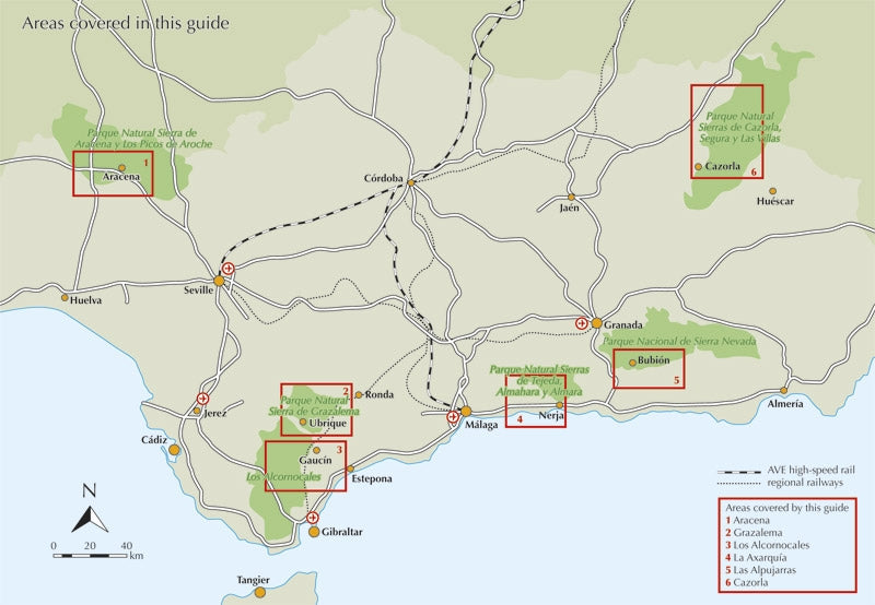 Walking in Andalucia - Overview Map