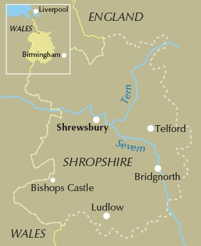 Hillwalking in Shropshire - Location Map