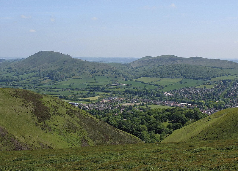 Hillwalking in Shropshire - Route Photos - Church Stretton and Caer Caradoc from the Long Mynd ridge (Walk 22)