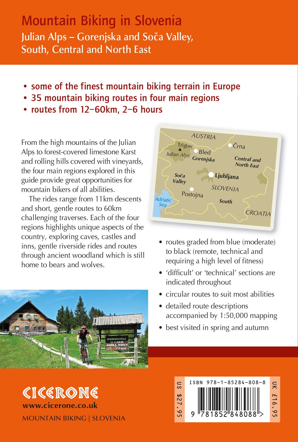 Mountain Biking in Slovenia - Back Cover
