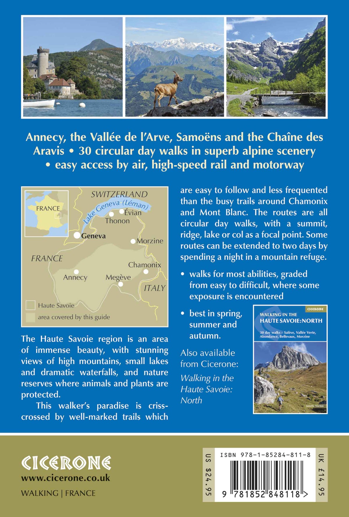 Walking in the Haute Savoie: North - Back Cover