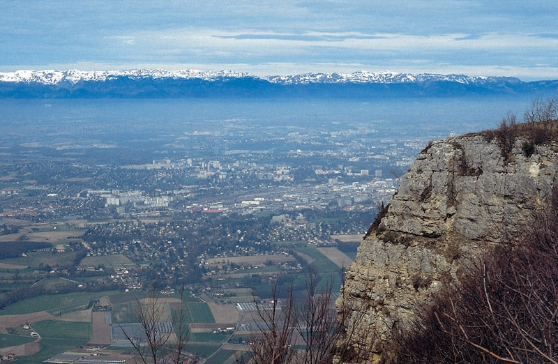 Walking in the Haute Savoie: North - Route Photos - Geneva countryside and the Jura from the Salève (Walk 1)