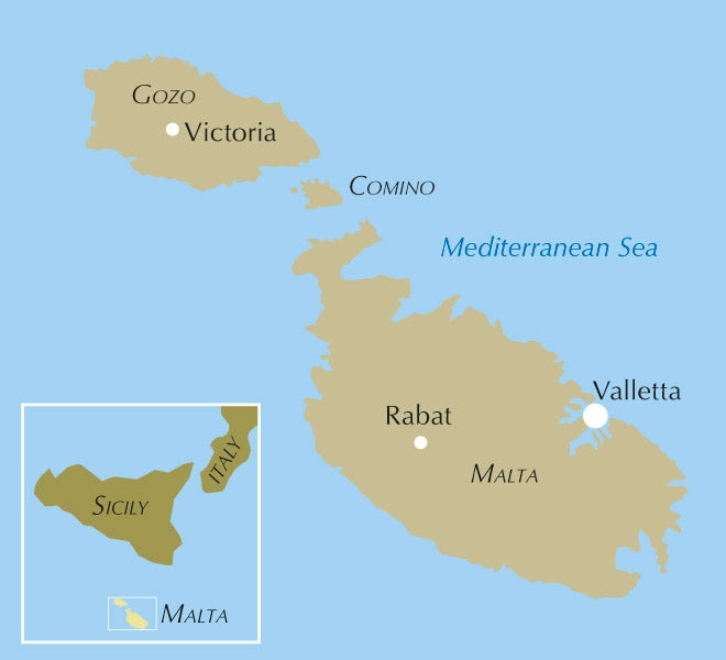 Walking on Malta - Location Map