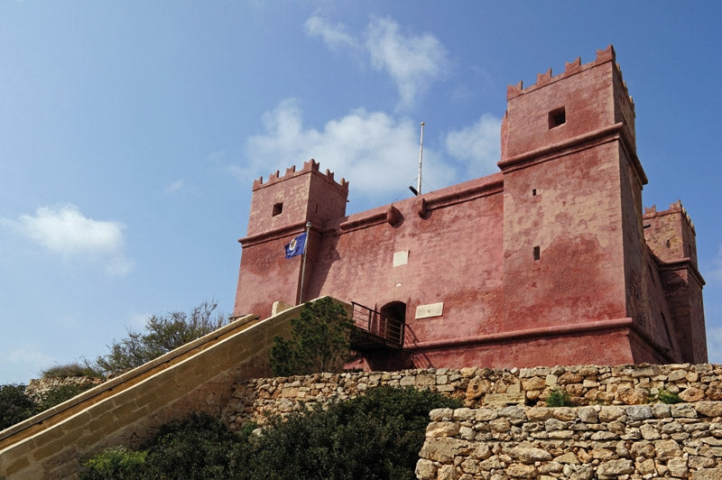 Walking on Malta - Route Photos - The Red Tower is worth a detour for extensive views over the Marfa Ridge