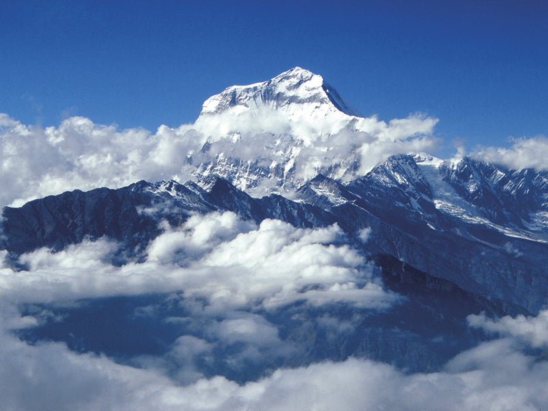 Annapurna - Route Photos - Misty moods: Dhaulagiri from Kopra (Trek 4)