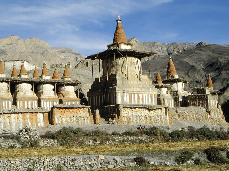Annapurna - Route Photos - Buddhist chortens, Tange, Mustang (Trek 5)